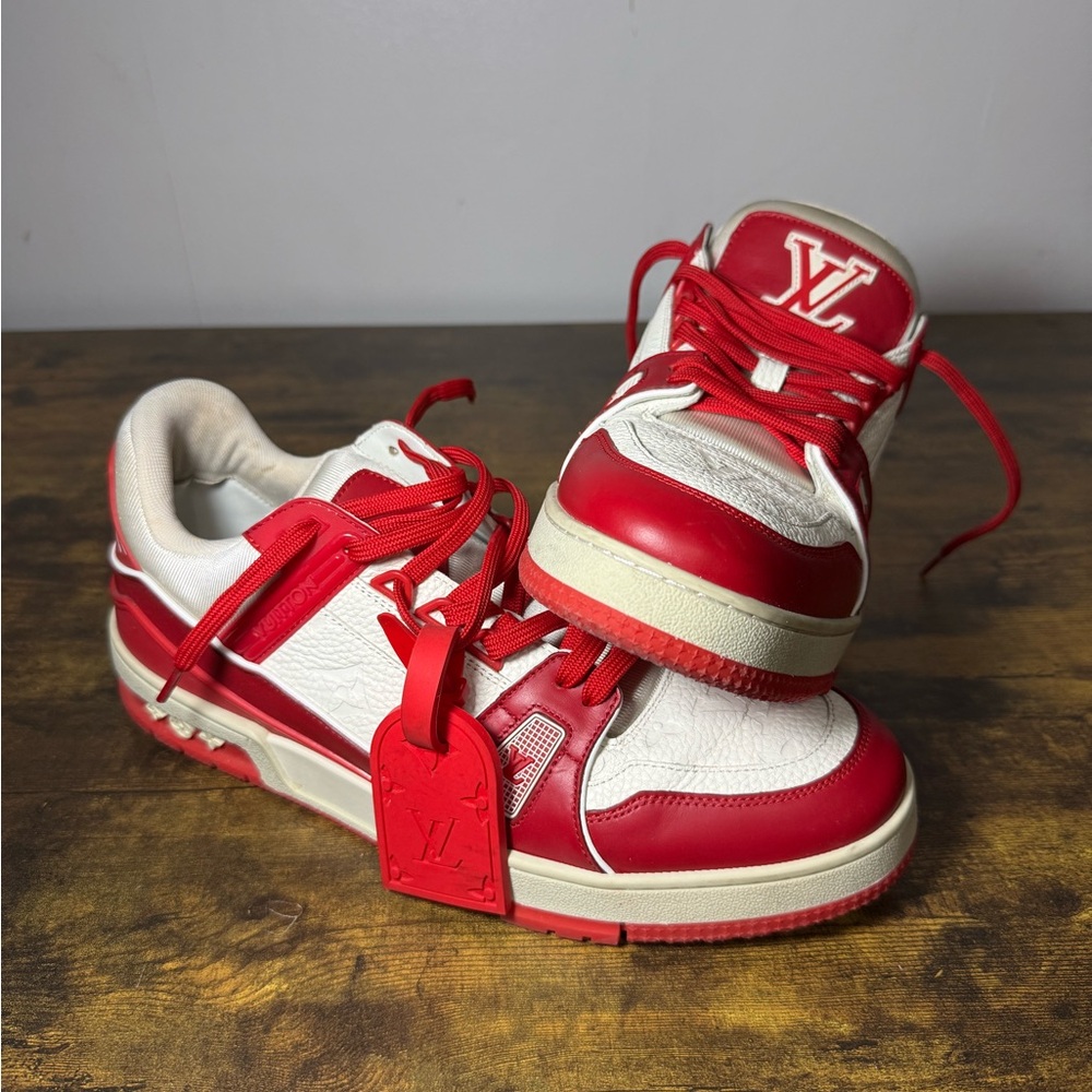 Louis Vuitton “Product Red” LV Trainer Sneakers Men’s Size 10